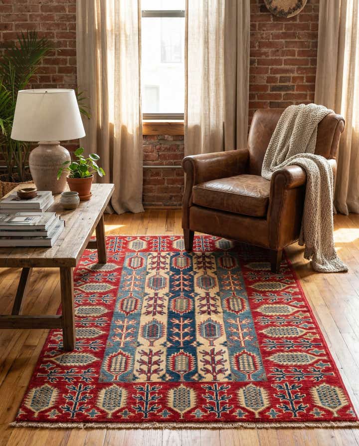 3' 3 x 5' Hand Knotted Kazak Rug