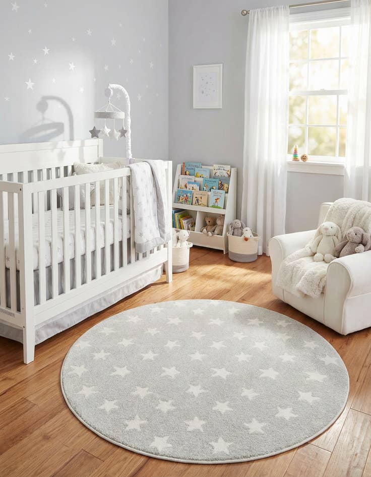 Detail image of 5' x 5' Whimsy Kids Round Rug