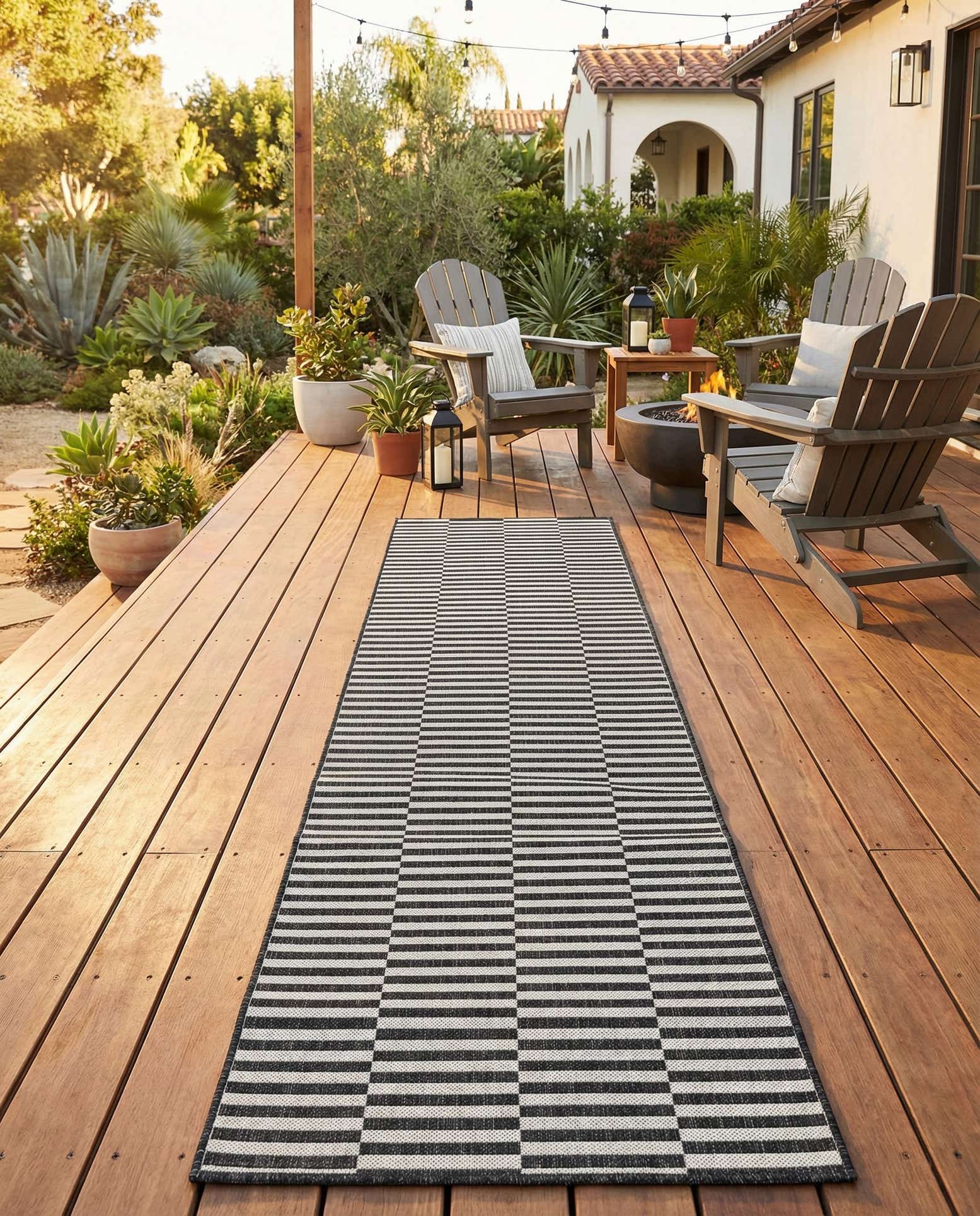 2' x 8' Easy-Clean Ribbon Indoor / Outdoor Runner Rug