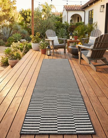 2' x 8' Easy-Clean Ribbon Indoor / Outdoor Runner Rug