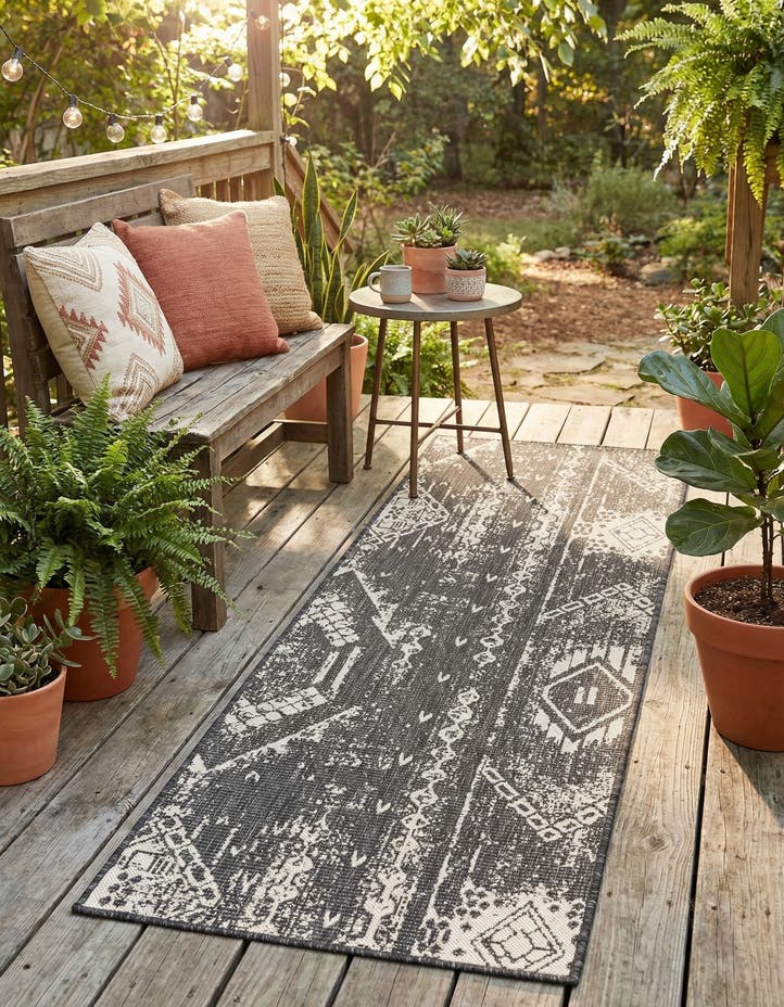 2' x 8' Easy-Clean Bohemian Indoor / Outdo...