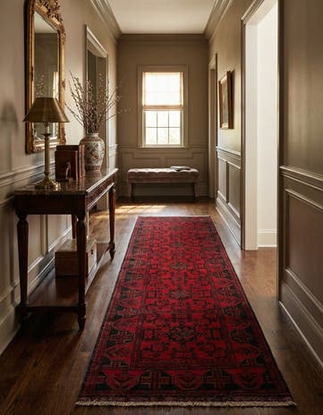 2' 10 x 9' 7 Hand Knotted Khal Mohammadi Wool Runner Rug