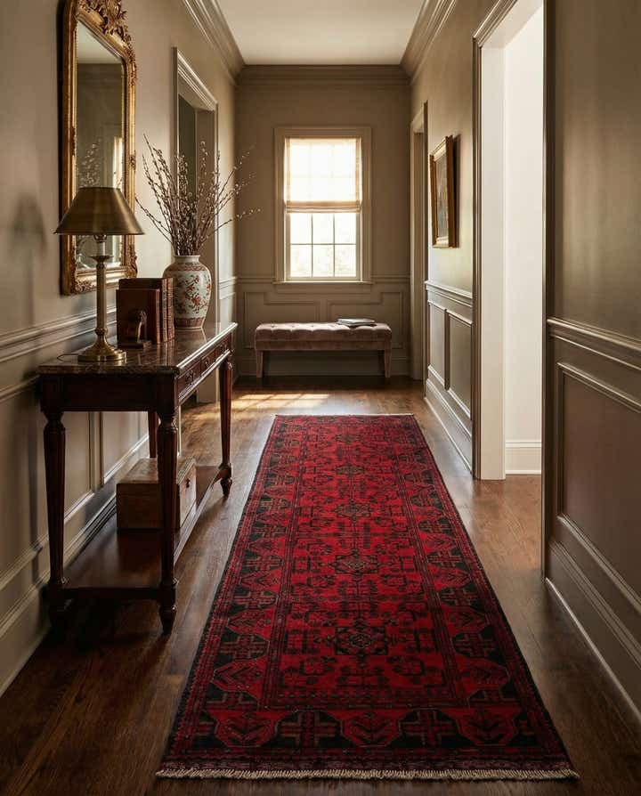 2' 10 x 9' 7 Hand Knotted Khal Mohammadi Wool Runner Rug