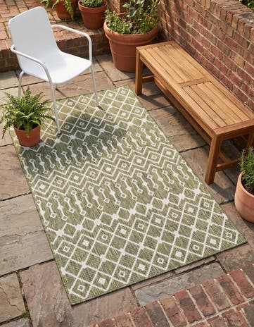 3' x 5' 3 Easy-Clean Trellis Indoor / Outdoor Rug