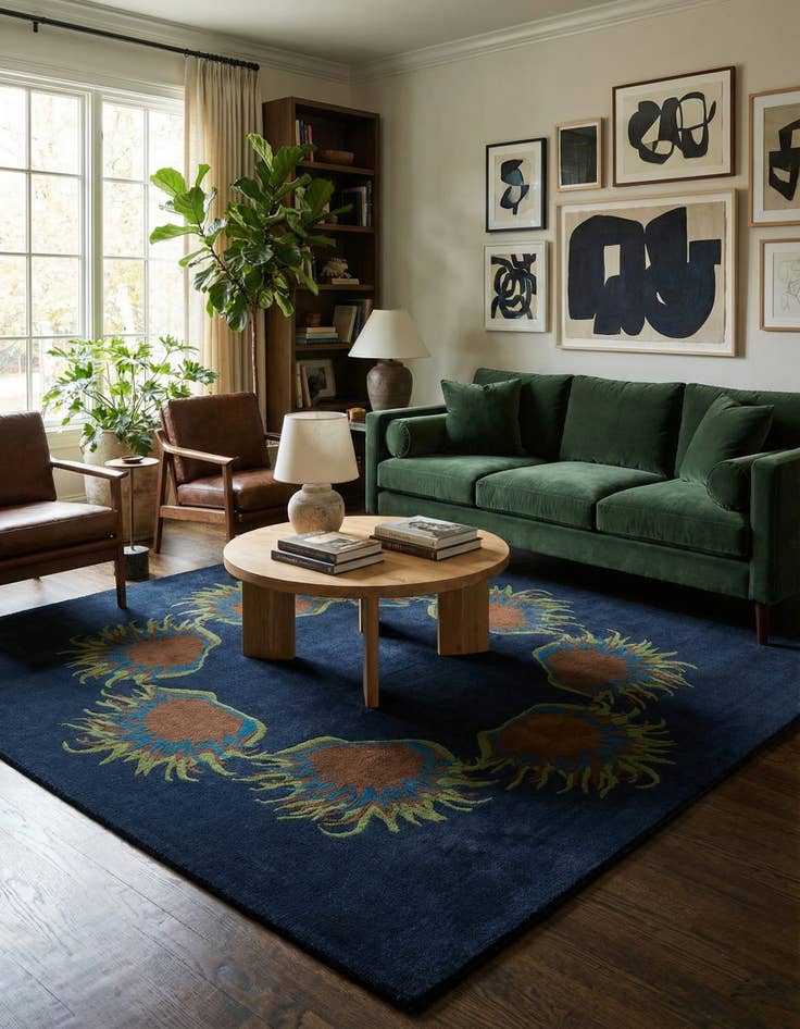 Detail image of 7' 7 x 7' 7 Luna Wool Square Rug