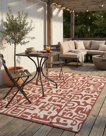 4' x 6' Easy-Clean Modern Indoor / Outdoor Rug