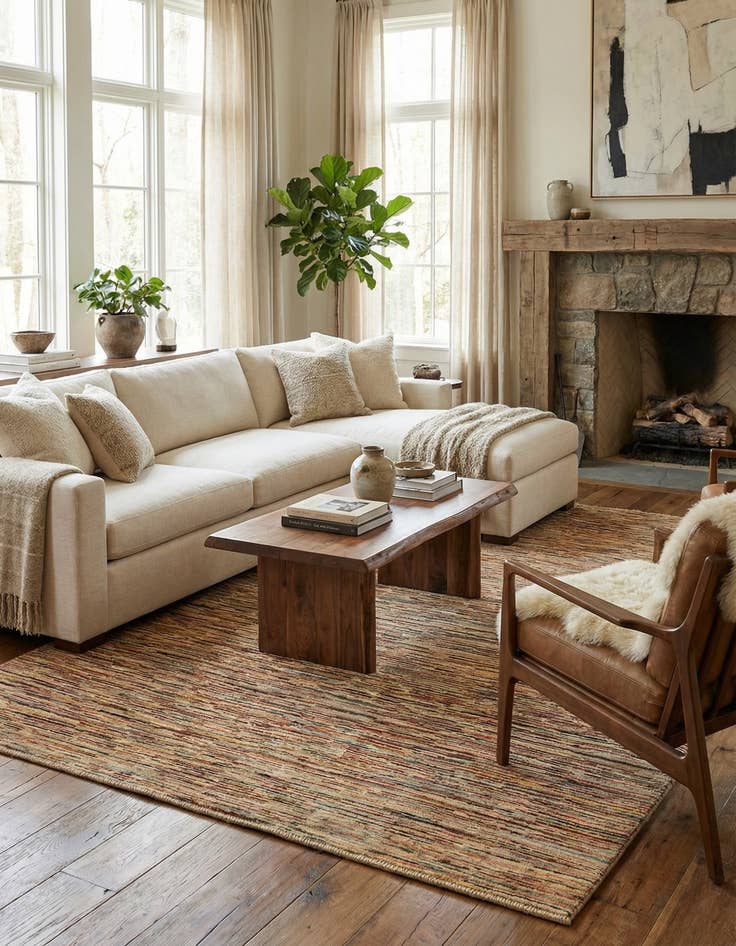 Detail image of 6' 6 x 9' 7  Hand Knotted Modern Ziegler Rug