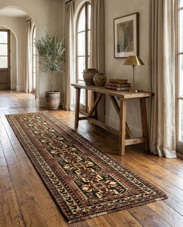 Detail image of 3' x 11' 8 Hand Knotted Kazak Wool Runner Rug