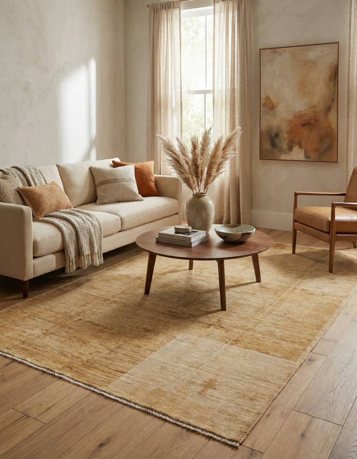 Detail image of 4' x 6'  Hand Knotted Modern Ziegler Rug