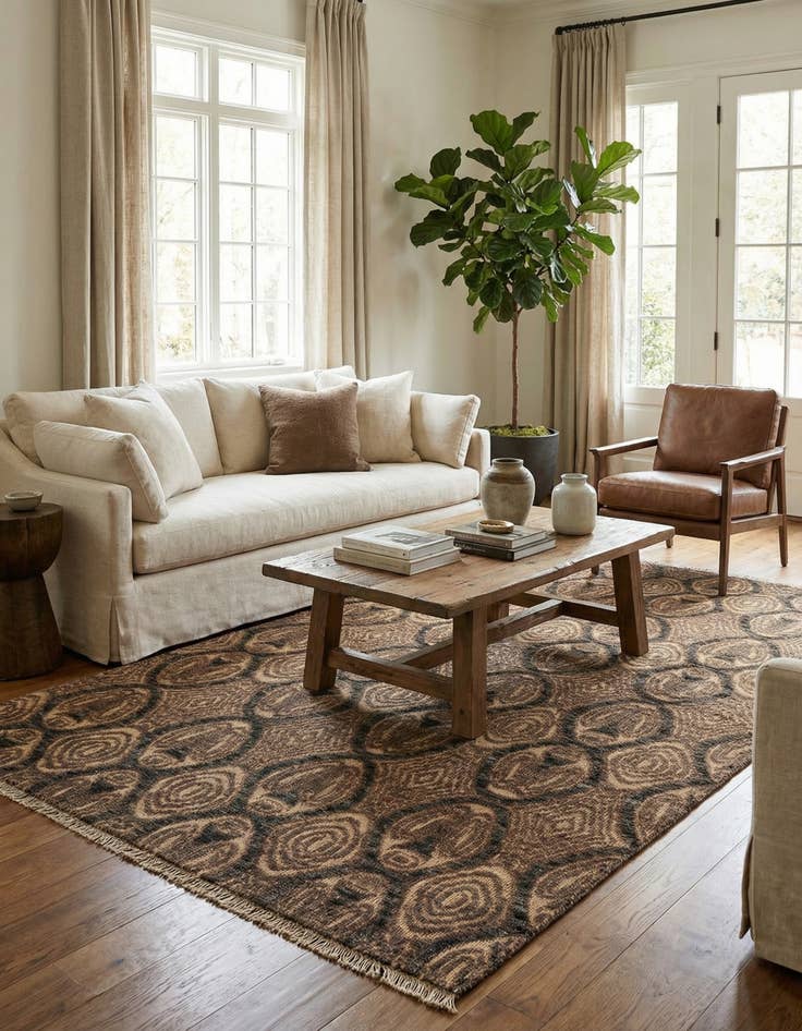 Detail image of 4' 5 x 7' 8  Hand Knotted Darya Wool Rug