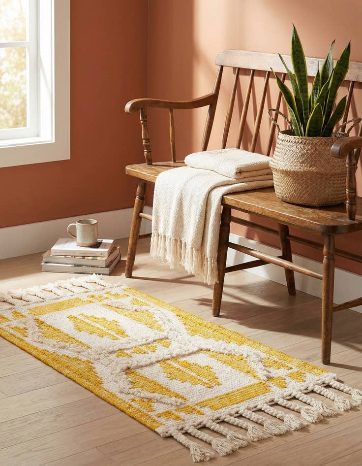 Detail image of 2' x 3' 1  Hand Woven Arizona Wool Rug