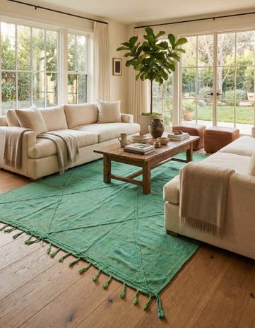 7' 7 x 10' 10 Hand Knotted Moroccan Wool Rug