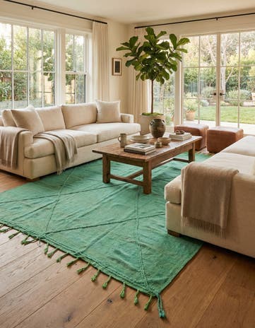 7' 7 x 10' 10 Hand Knotted Moroccan Wool Rug