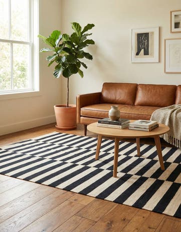 4' 2 x 6' Hand Woven Kilim Modern Wool Rug
