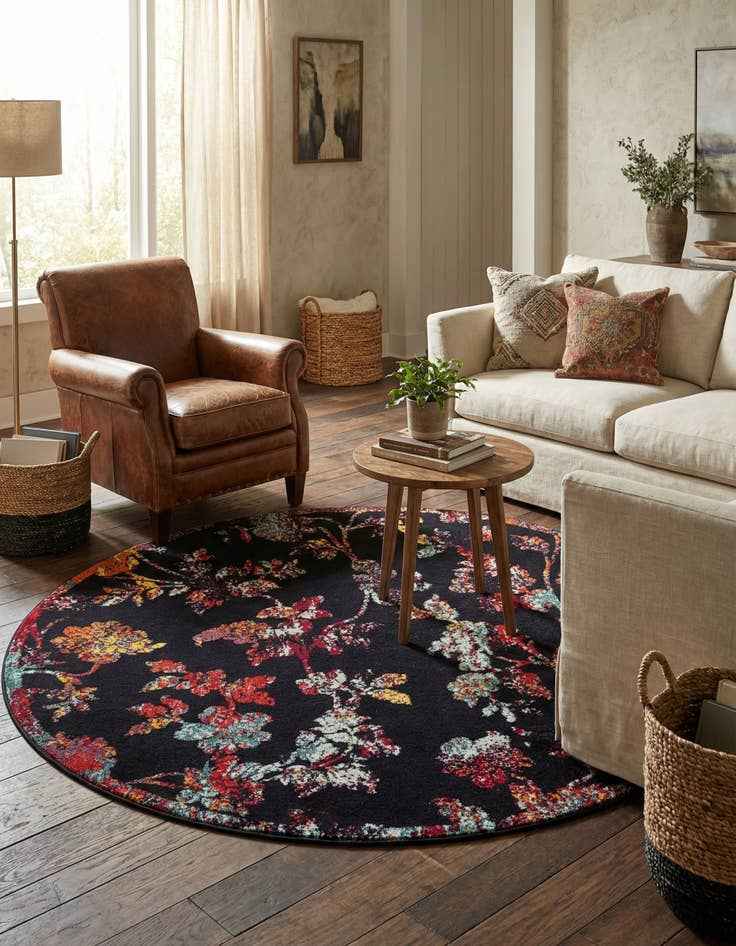 Detail image of 7' 10 x 7' 10 Carrington Round Rug