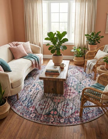 Washable Mangata Round Rug