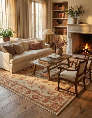 6' x 8' 3 Hand Knotted Peshawar Ziegler Rug