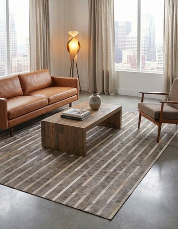 5' 1 x 7' 10 Cowhide Rug