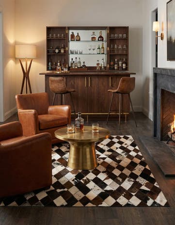 4' x 5' 11 Cowhide Stocks Rug