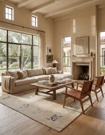 9' x 12' Hand Knotted Oushak Wool Rug