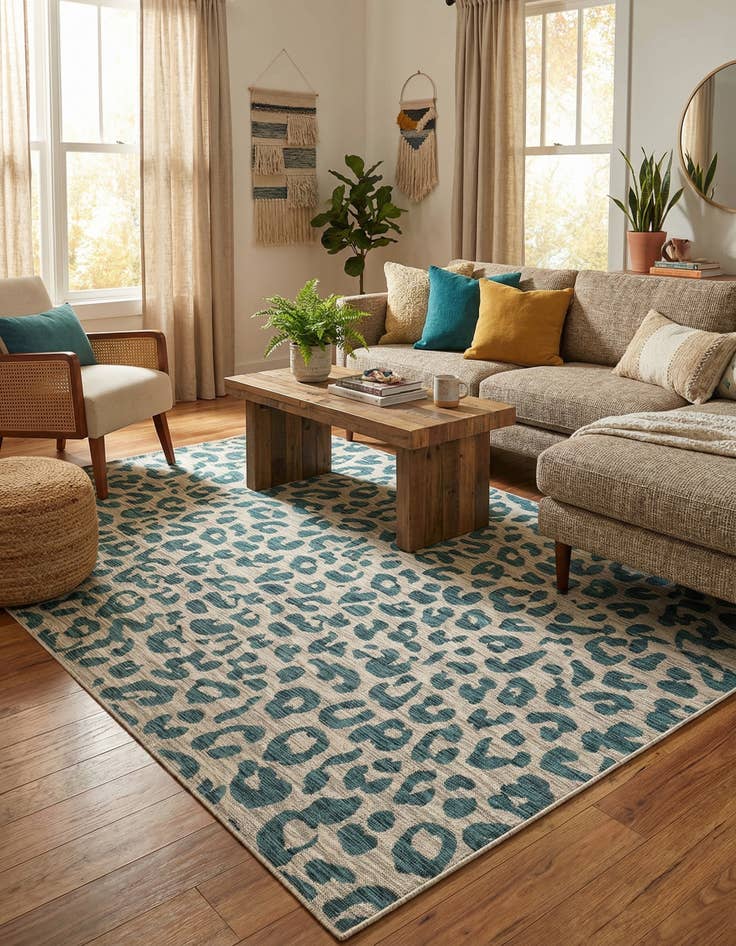 Detail image of 7' x 10'  Washable Safari Indoor / Outdoor Rug