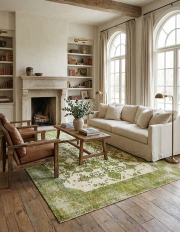 6' 4 x 9' 8 Hand Knotted Ultra Vintage Persian Wool Rug