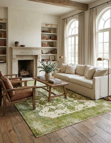 6' 4 x 9' 8 Hand Knotted Ultra Vintage Persian Wool Rug