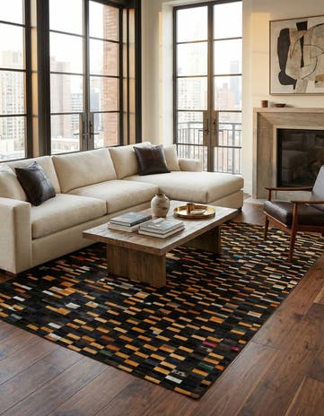 5' 1 x 7' 11 Cowhide - Patchwork Rug