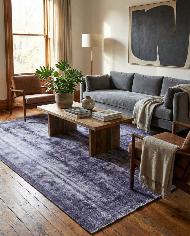 6' 7 x 9' Hand Knotted Ultra Vintage Persian Wool Rug