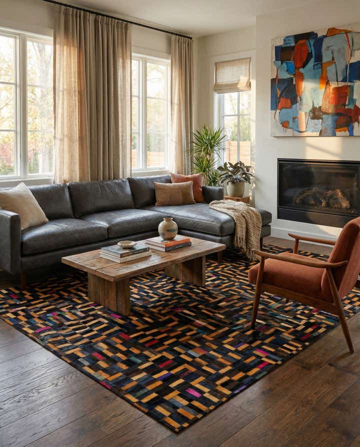 5' 1 x 7' 11 Cowhide - Patchwork Rug