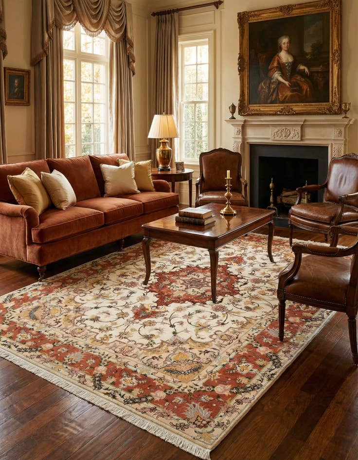 Detail image of  4' 10 x 6' 6 Tabriz Rug