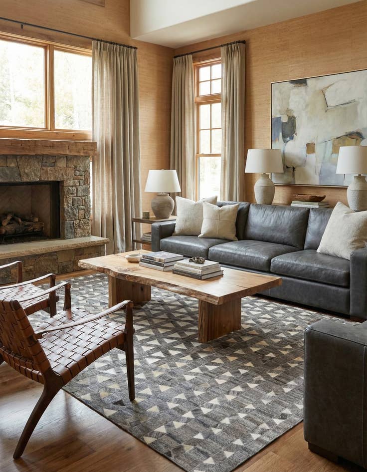 Detail image of 5' 2 x 8' Cowhide Rug