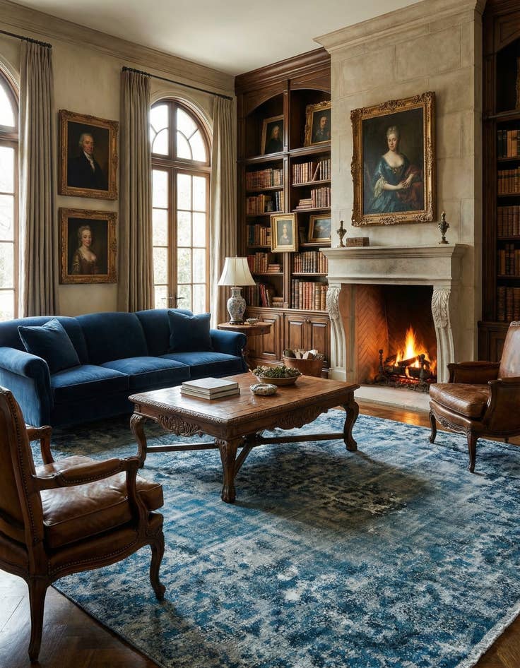 Detail image of 9' 5 x 12' 2 Vintage Royal Wool Rug