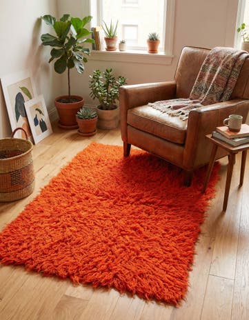 2' 5 x 4' 4 Hand Knotted Moroccan Wool Rug