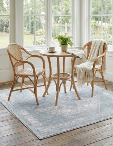 Gray Green Kamala Washable Square Rug