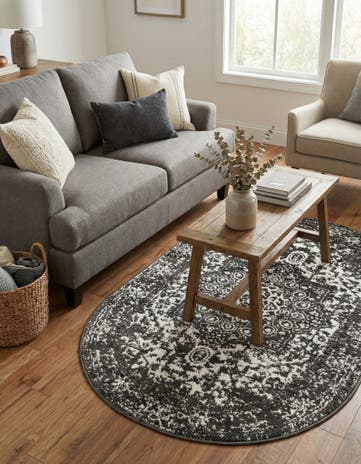 Dark Gray Arlington Oval Rug