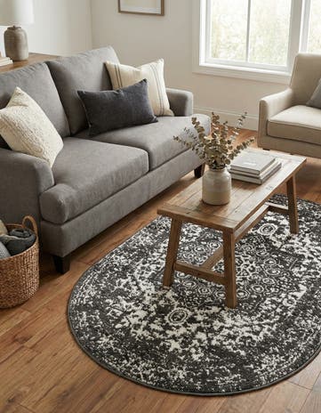 Dark Gray Arlington Oval Rug