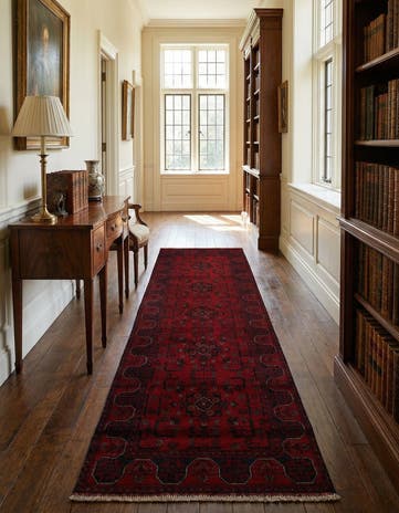 2' 7 x 9' 6 Hand Knotted Khal Mohammadi Wool Runner Rug