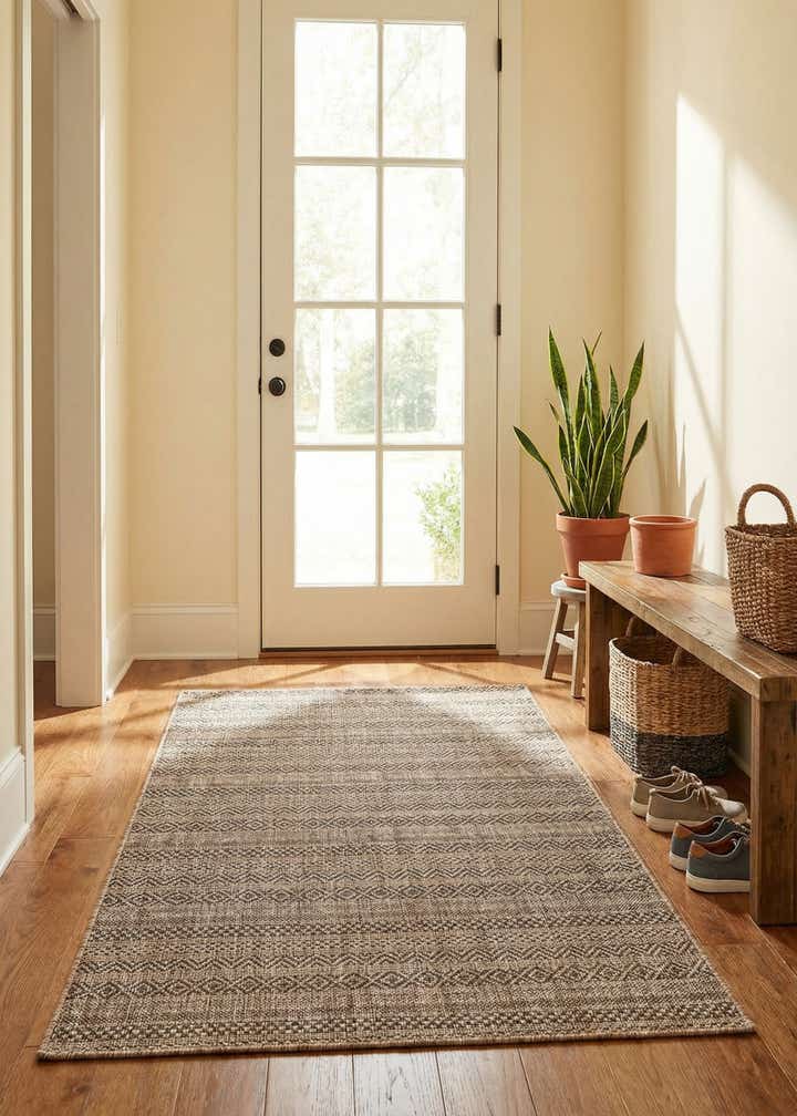 3' x 5' 3 Easy-Clean Striped Indoor / Outdoor Rug