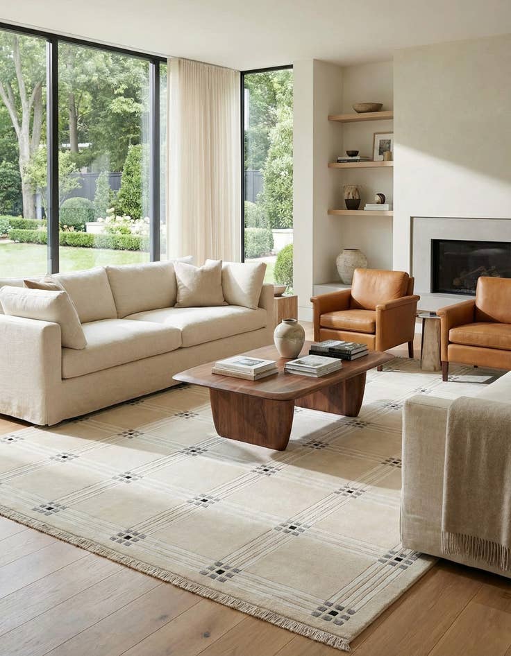 Detail image of 8' 1 x 11' 5 Hand Knotted Darya Wool Rug