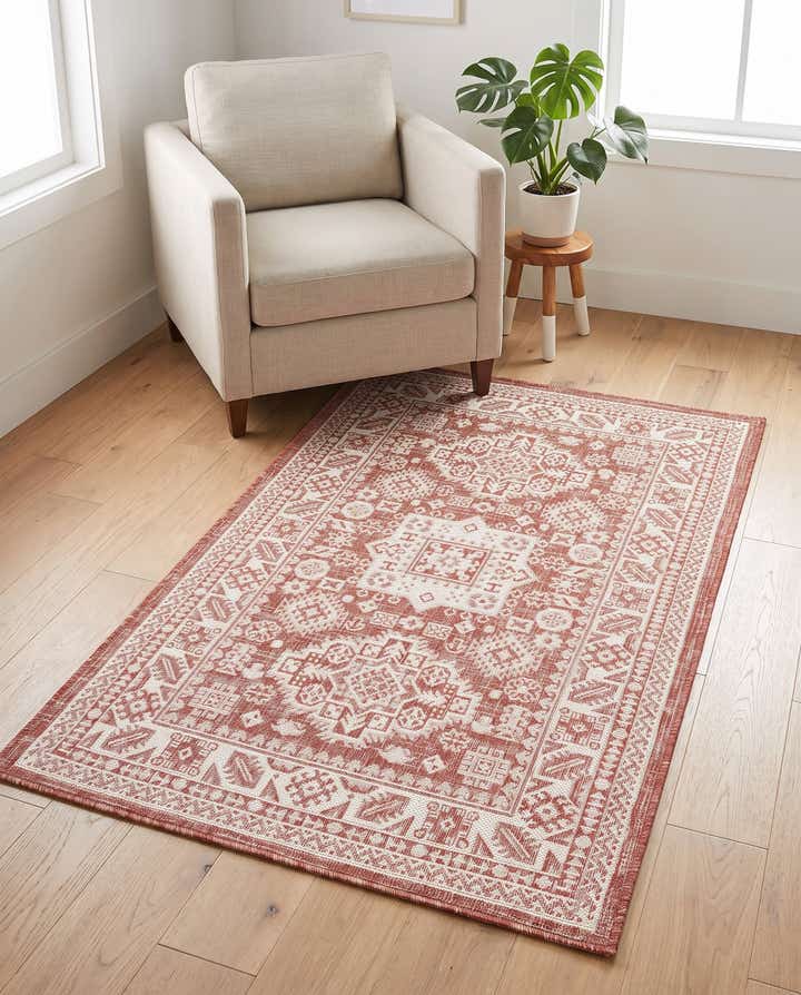 3' x 5' 3 Easy-Clean Aztec Indoor / Outdoor Rug