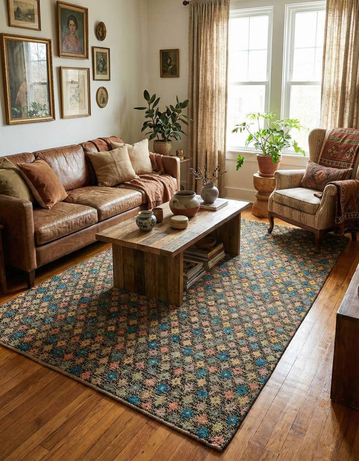 Detail image of 5' 6 x 8' 5  Hand Knotted Balouch Wool Rug