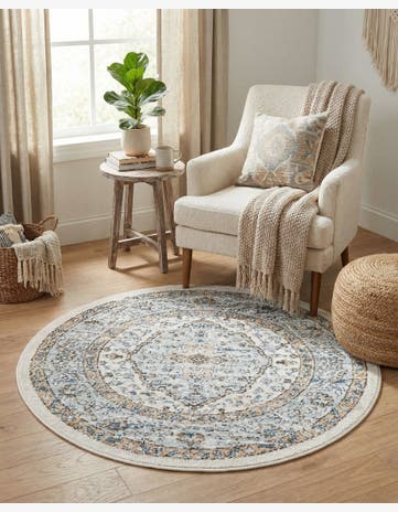 3' 3 x 3' 3 Nyla Round Rug