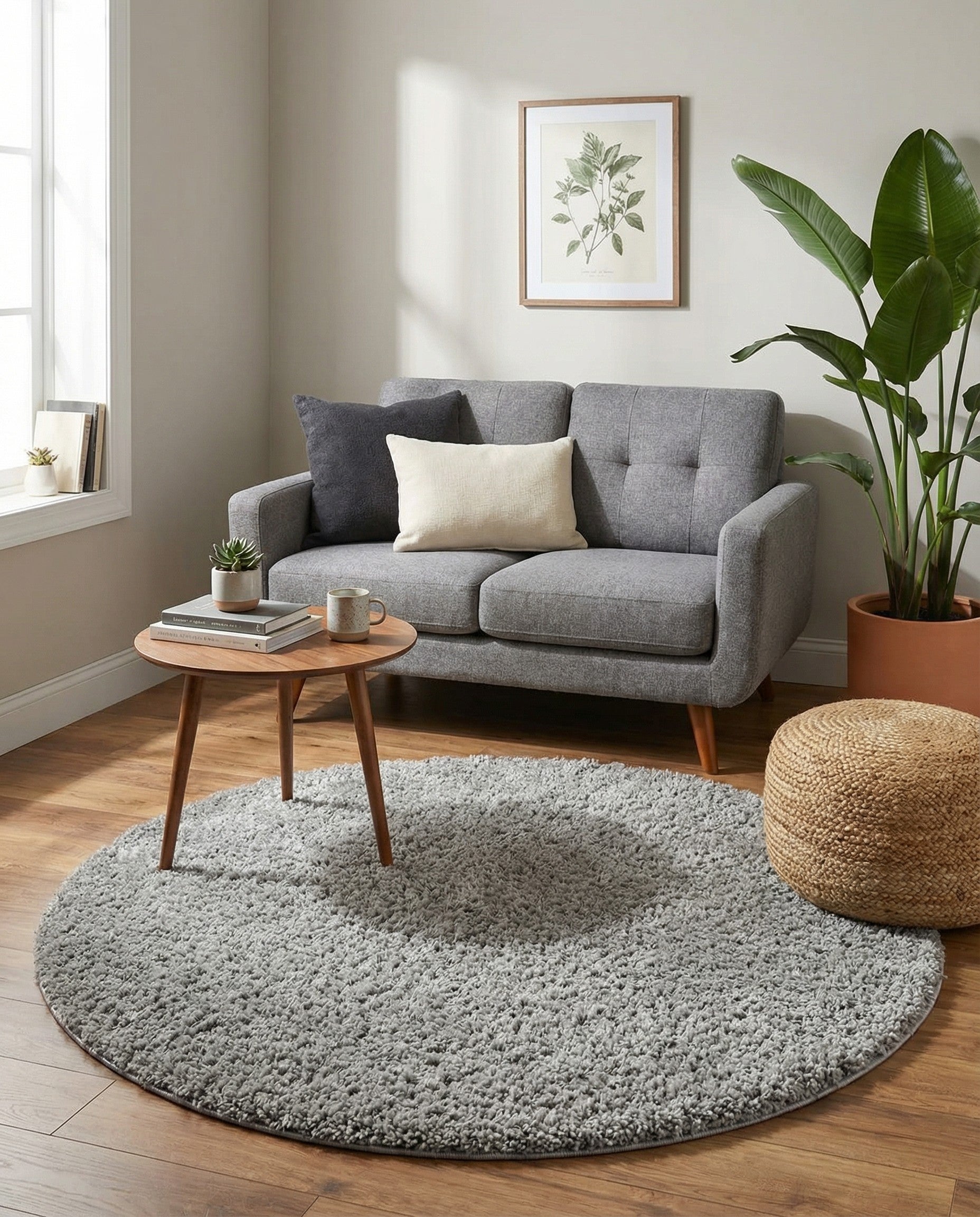  3' 3 x 3' 3 Everyday Shag Round Rug