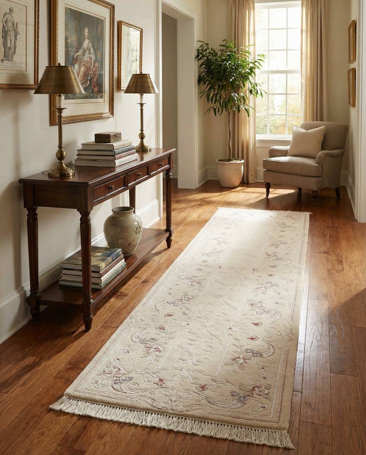 Detail image of 2' 8 x 9' 11 Hand Knotted Darya Wool Runner Rug