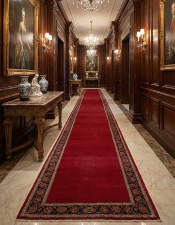 3' 6 x 30' 2 Hand Knotted Kashan Persian Runner Rug