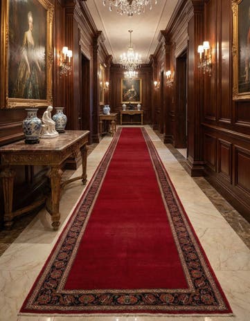3' 6 x 30' 2 Hand Knotted Kashan Persian Runner Rug
