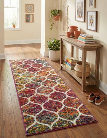 2' x 5' Lattice Frieze Runner Rug