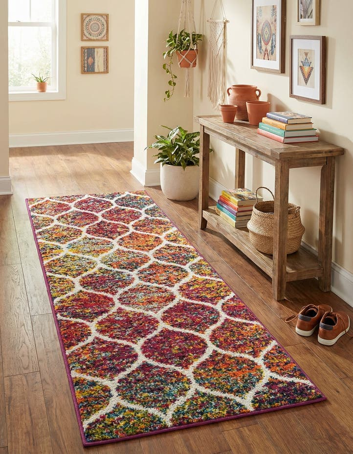 2' x 5' Lattice Frieze Runner Rug