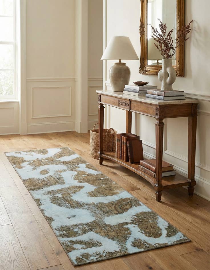 Detail image of 3' x 9'  Hand Knotted Ultra Vintage Persian Wool Runner Rug